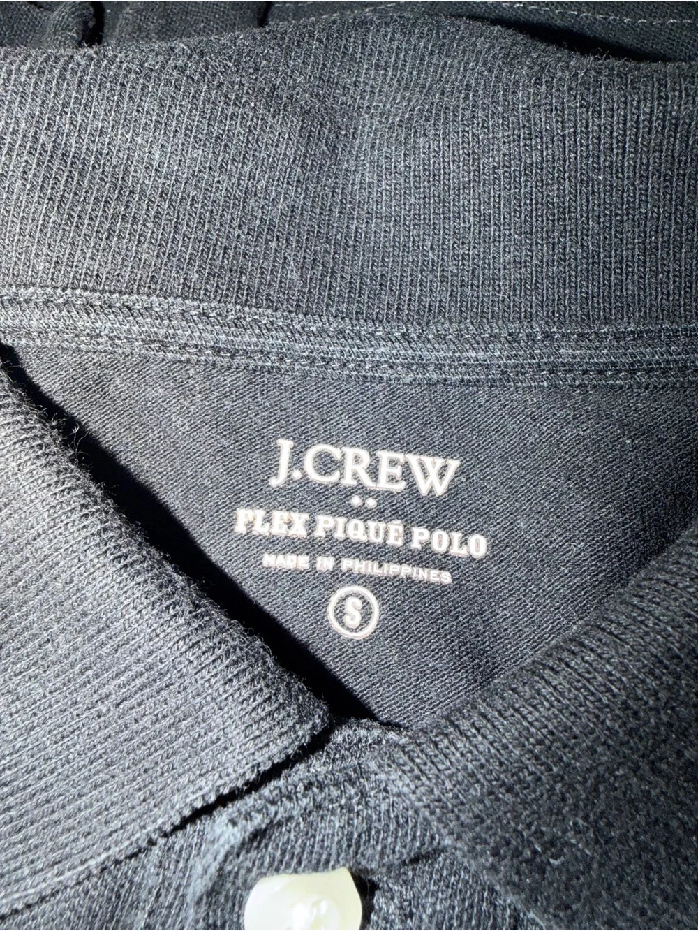 J.Crew Flex Piqué Polo Shirt Men’s Small Black Short Sleeve Classic Cotton
